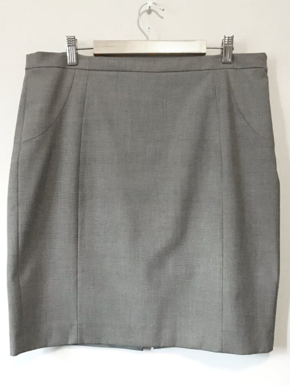 RW&CO. Grey Pin Pattern Career Skirt - Classic Pencil Silhouette - Size 12